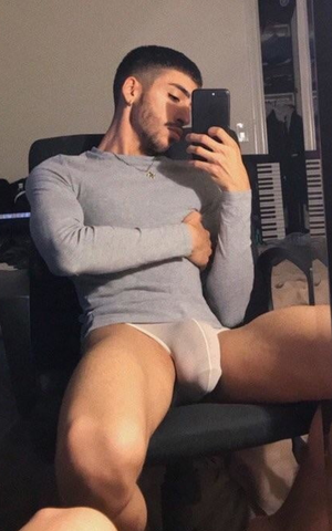 Monster cock bulge selfie