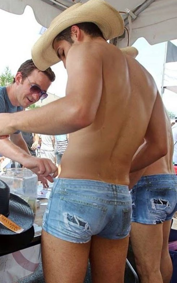 Blue jean boyshorts