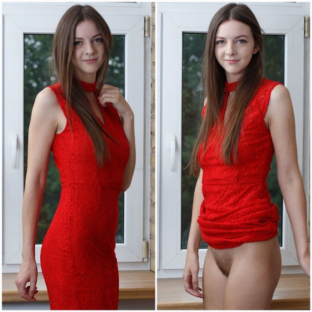 Red tight dress