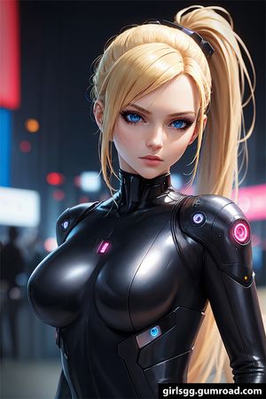 Sarah Series Android Cyberpunk Portrait/Selfie - Hentai - Ecchi - NSFW- SFW - Big Breasts - Big Tits
