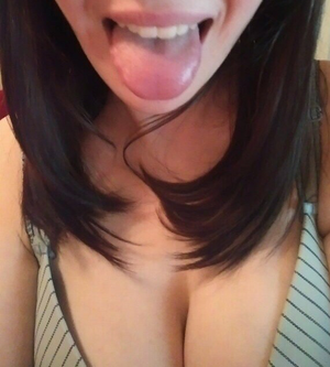 Brunette and her tits