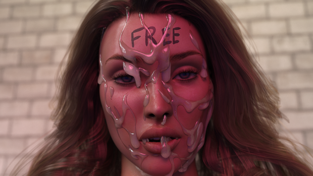 Sophia served as a cum bucket in the latest porn movie - she had never sucked so many cocks who all blasted her face and tits
