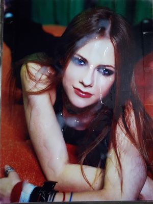 Beautiful princess Avril Lavigne drenched