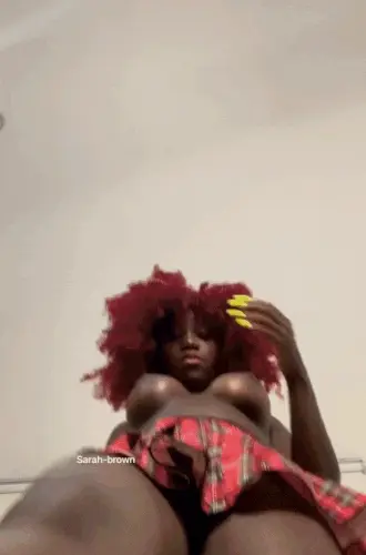 Upskirt plaid skirt