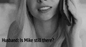 Her husband checking in after the party