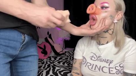 Nasty_Bimbo degraded and turn into human fleshlight