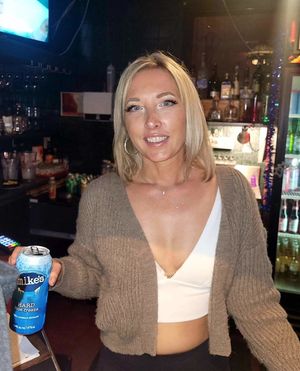 Pam at bar Mike's hard lemonade