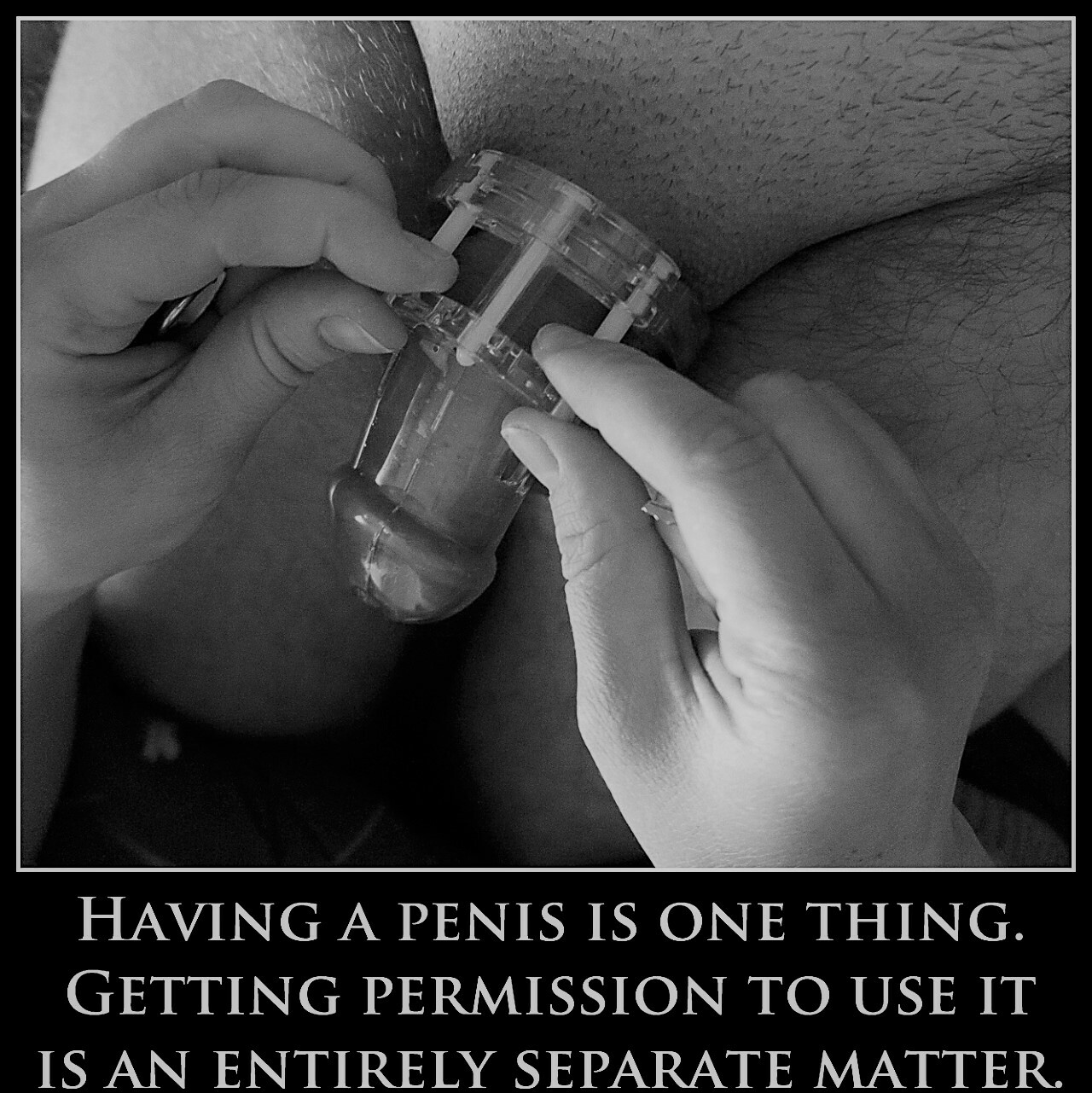 getting a permission to use your penis is an entirely separate matter