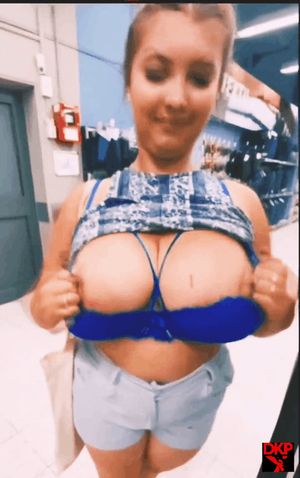 Flashing My Big Fat Tits At The Mall