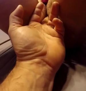 The wife masturbating