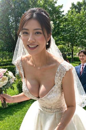 AI ART | Busty Wife Showing Off For The Guests 2