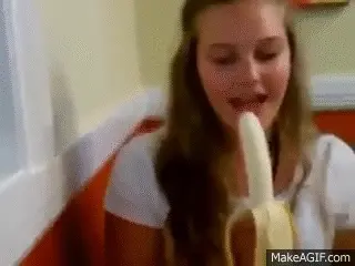 cute get used to have something in her mouth
