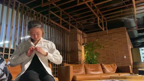 Camila getting ready for work