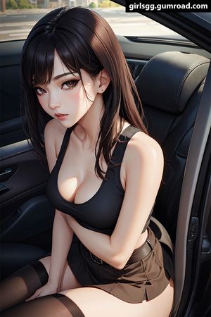 Asian Babe Trying To Show Off Her Cleavage