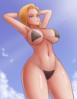 Android 18 on The Beach(Bikini)