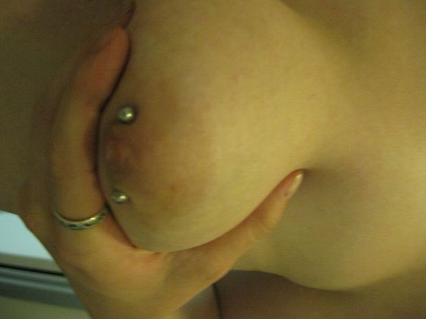 Nipple pierced teen