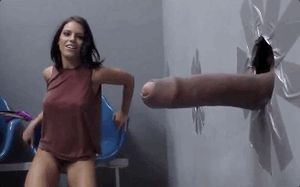 Thirsty for glory hole cock