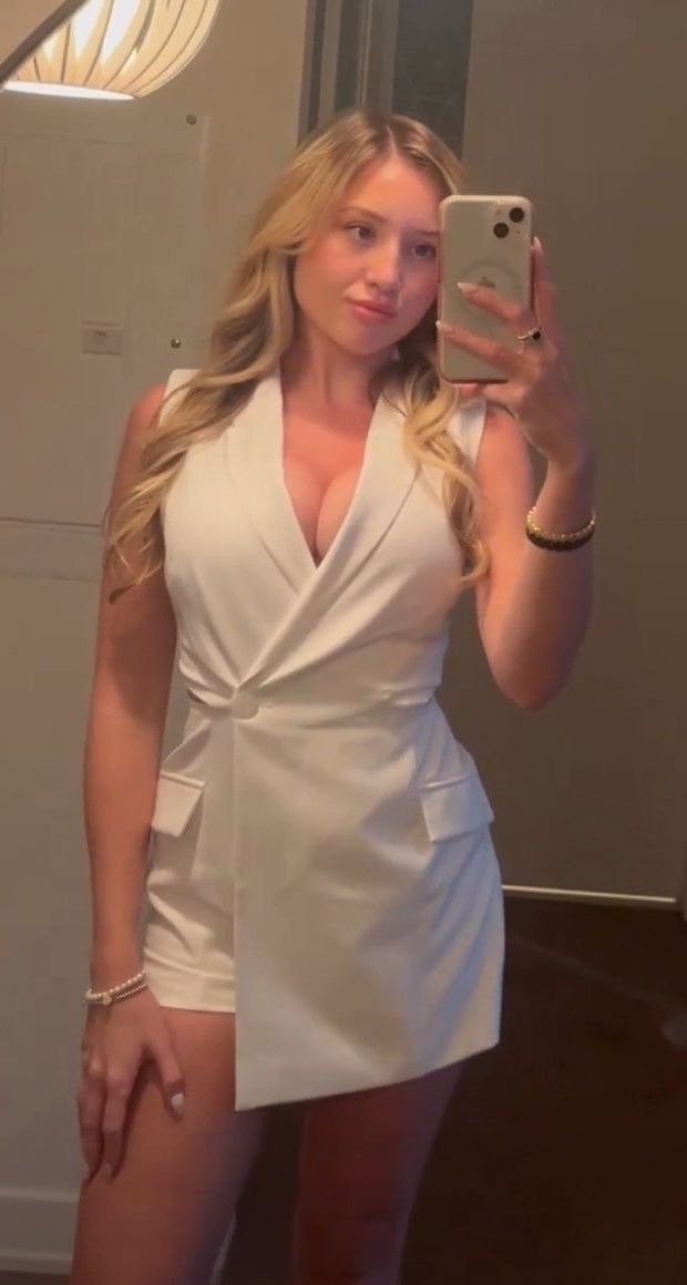 Claire white coat dress self shot
