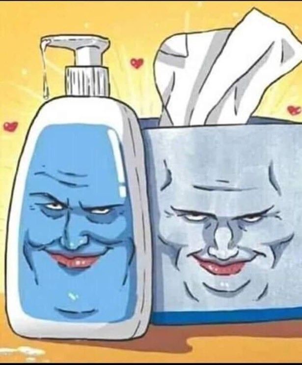 We know what the lotion and tissue are for…