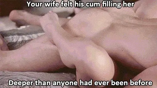 She felt the heavy warmth of his cum way up inside her