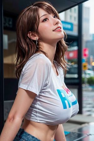 AI ART | Big Titted Asian Mommy Showing Off In Slutty Outfit 4