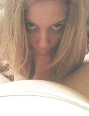 Amateur blond with some dick in her mouth