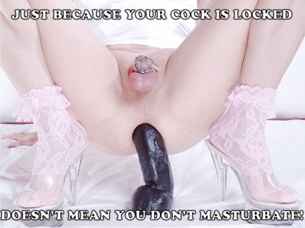 Just because your cock is locked, doesn't mean you don't masturbate!