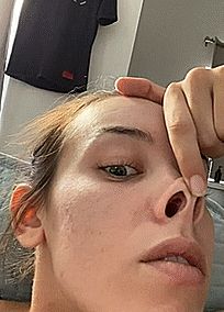 Charity's sexy nostrils