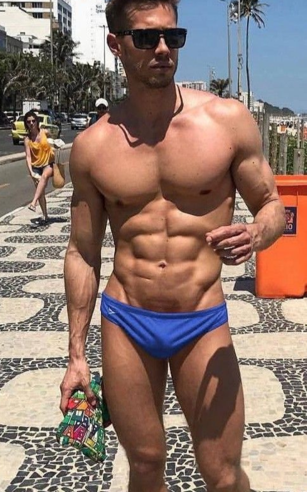 Blue Speedo Bulge