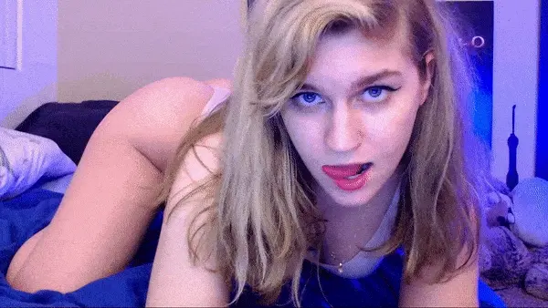 Nerd blonde fucking you with her eyes wants your cum on her cute face