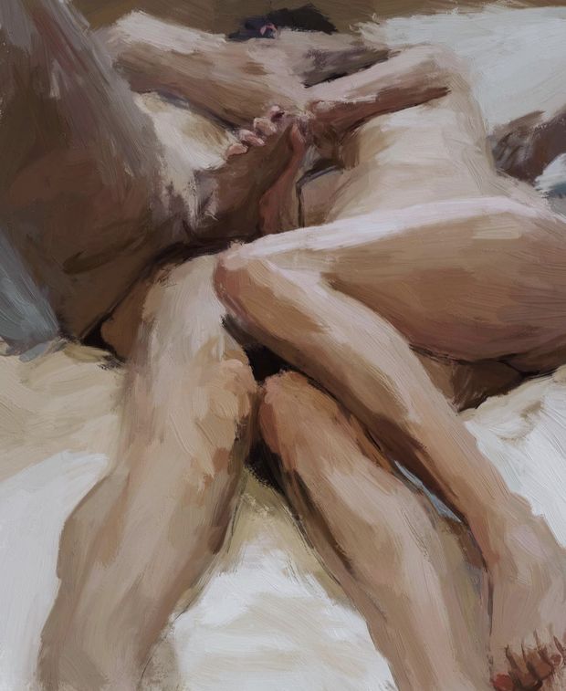 Lovers in bed