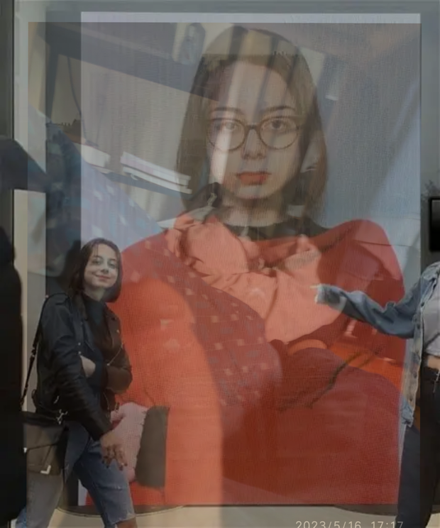 My coke superimposed over Kim's face.