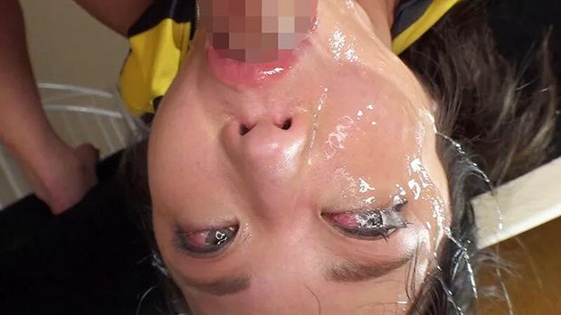 drooling facefucked bitch with spit in her eyes