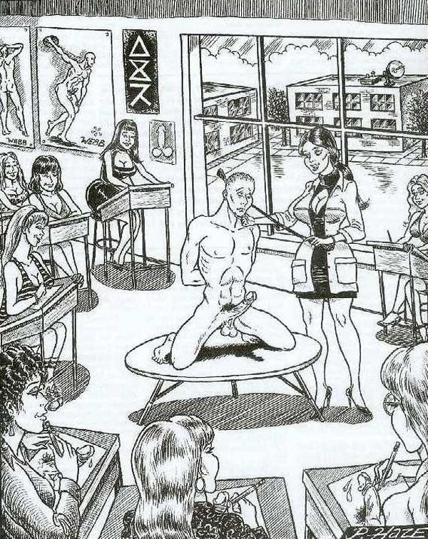 The only male student in the nursing class gets used by the instructor.