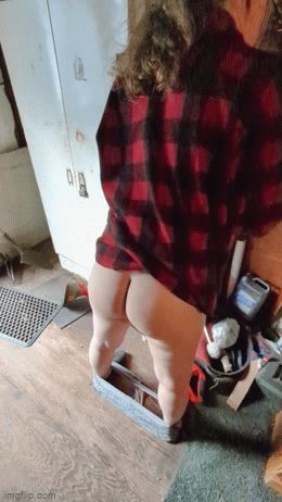 Blonde Teen gets Spanked in Daddy's Fuck Shed Outside