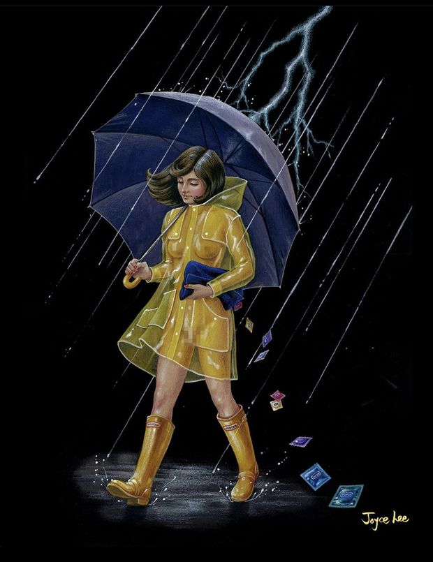 Walking in the rain