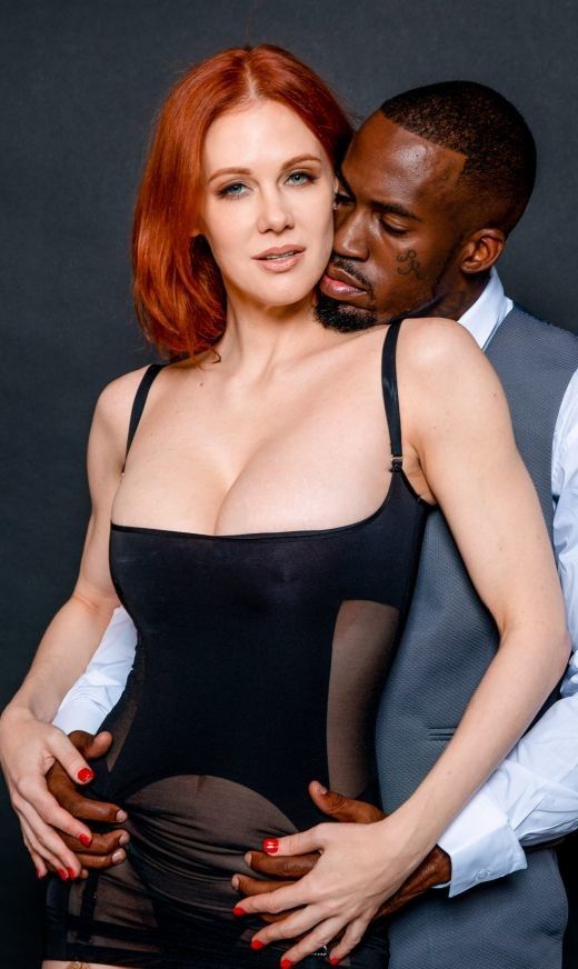 Elegant 45+ Business Manager Maitland Ward in Erotic Outfit Hugged by Assistant