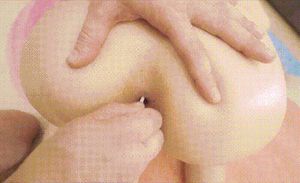 she enjoys the taste of the lollipop coming out of her asshole