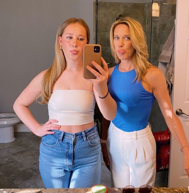 Brooklyn & mom bathroom selfie