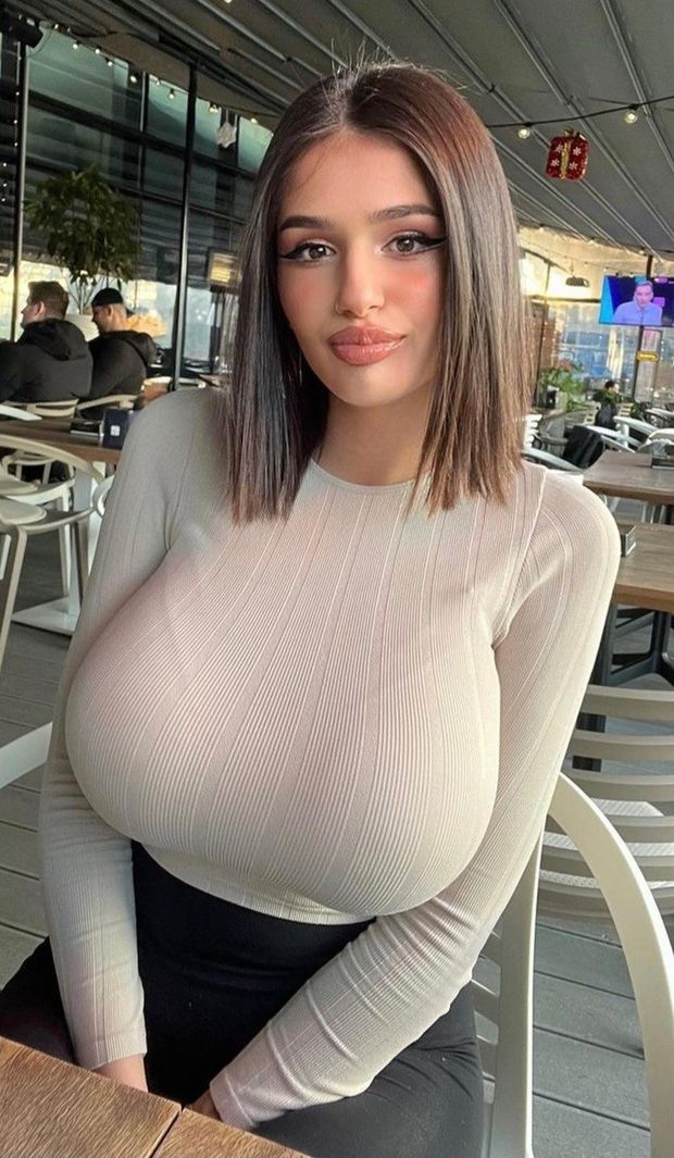 Julia big boobs on a patio