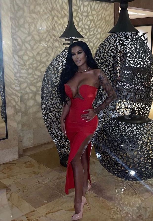 red dress