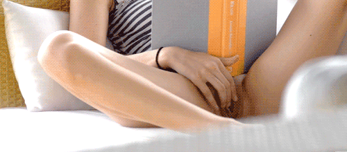 is the book boring or does she get excited by what she reads?