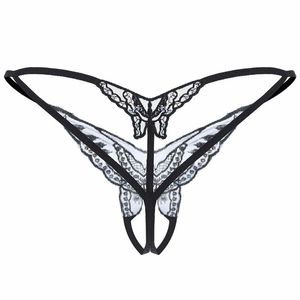 Sexy Butterfly Sequin Embroidered Hollow Lace Stretch Women's Lingerie Briefs