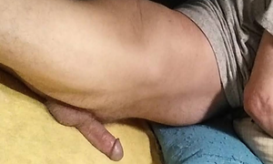 I love to look at your cock, so beautifully erect, while I slowly push on my penis and cum.