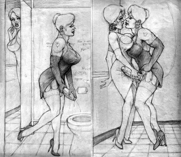 Spying in the bathroom