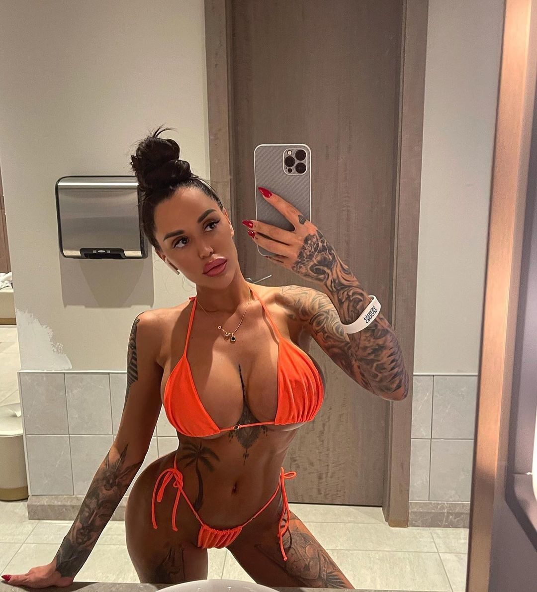orange bikini