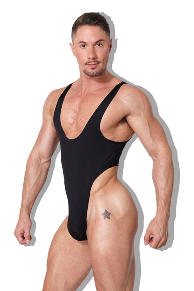 Men's Sexy Fitted Singlet Bodysuit - Black, Camo, USA, Ribbed Gray, Ribbed Black