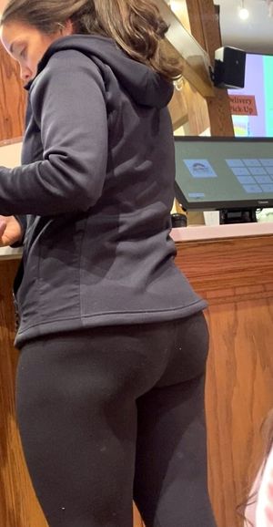 Fat ass at ice cream shoppe