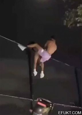 Pounding slut on the public fence