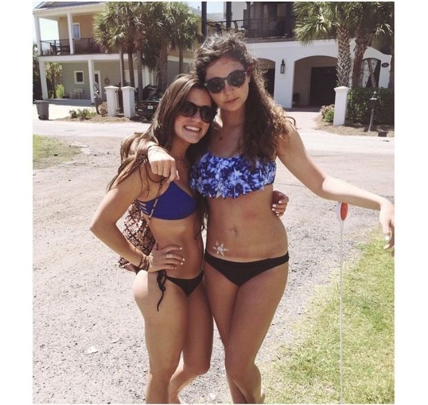 Sexy teens at beach